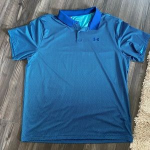 Men’s Under Armor Performance Polo, size XXL, color blue dots, new
